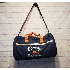 Tommy Bahama Tumbler Clamshell Collapsible Duffel Bag‎ Blue Travel Gym Vacation